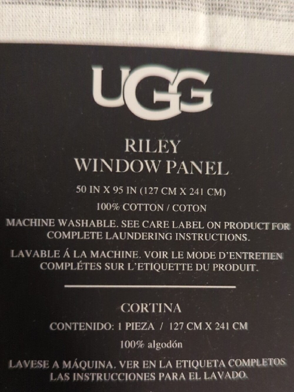 UGG Riley Window Panel - Light Heather Gray - Picture 4 of 5